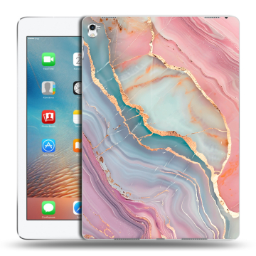 Силиконовый чехол на Ipad Pro 9.7 с принтом розовый мрамор Силиконовый чехол на Ipad Pro 9.7 с принтом розовый мрамор