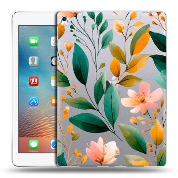 Силиконовый чехол на Ipad Pro 9.7 с принтом Цветы паттерн