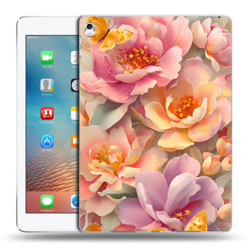 Силиконовый чехол на Ipad Pro 9.7 с принтом Цветы и бабочки