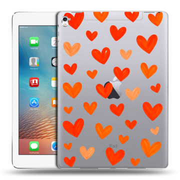Силиконовый чехол на Ipad Pro 9.7 с принтом Сердечки