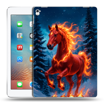 Силиконовый чехол на Ipad Pro 9.7 с принтом Новый год коня