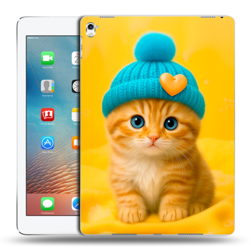 Силиконовый чехол на Ipad Pro 9.7 с принтом Котенок в шапке Силиконовый чехол на Ipad Pro 9.7 с принтом Котенок в шапке