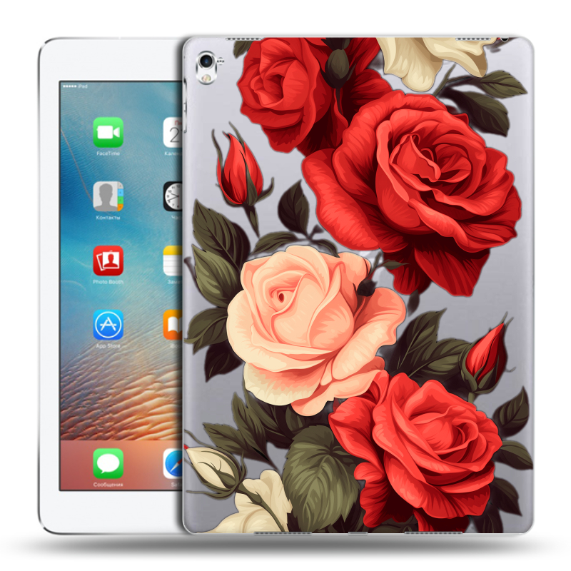 Силиконовый чехол на Ipad Pro 9.7 с принтом Розы Силиконовый чехол на Ipad Pro 9.7 с принтом Розы
