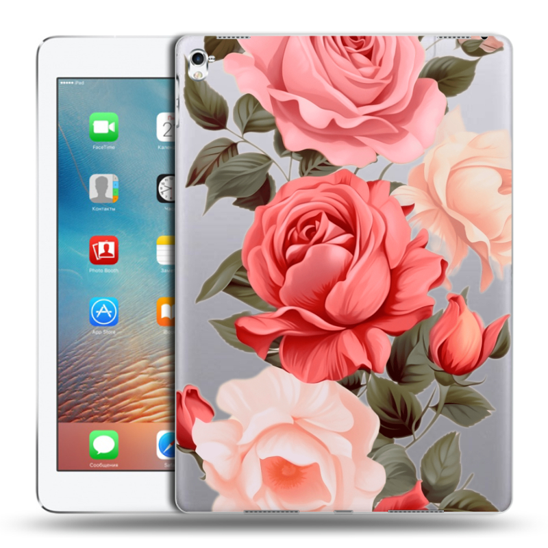 Пластиковый чехол на Ipad Pro 9.7 с принтом Розы Пластиковый чехол на Ipad Pro 9.7 с принтом Розы