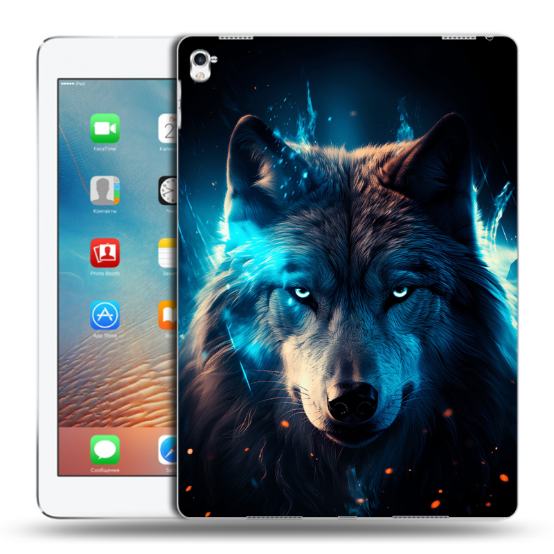 Пластиковый чехол на Ipad Pro 9.7 с принтом Волк ночной Пластиковый чехол на Ipad Pro 9.7 с принтом Волк ночной