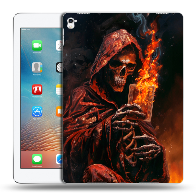 Силиконовый чехол на Ipad Pro 9.7 с принтом Скелет и карты Силиконовый чехол на Ipad Pro 9.7 с принтом Скелет и карты