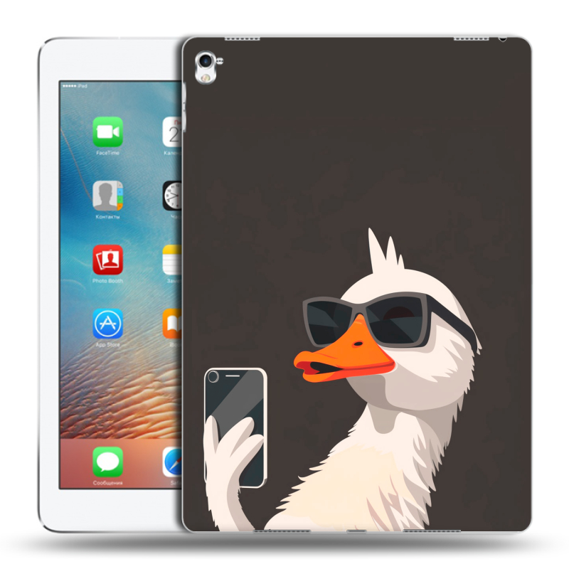 Пластиковый чехол на Ipad Pro 9.7 с принтом утка в очках Пластиковый чехол на Ipad Pro 9.7 с принтом утка в очках