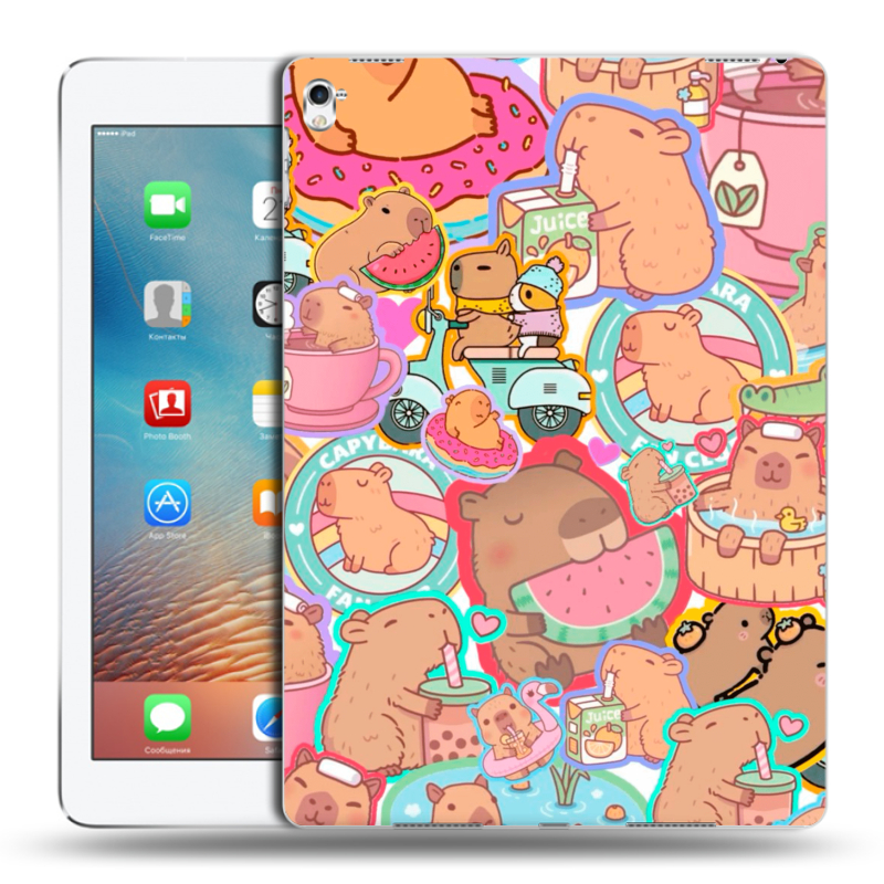Силиконовый чехол на Ipad Pro 9.7 с принтом капибары Силиконовый чехол на Ipad Pro 9.7 с принтом капибары
