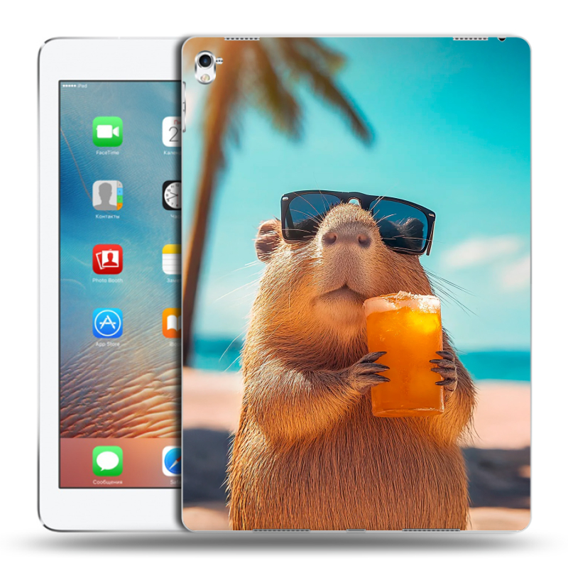 Пластиковый чехол на планшета Ipad Pro 9.7 с принтом Капибара Пластиковый чехол на планшета Ipad Pro 9.7 с принтом Капибара