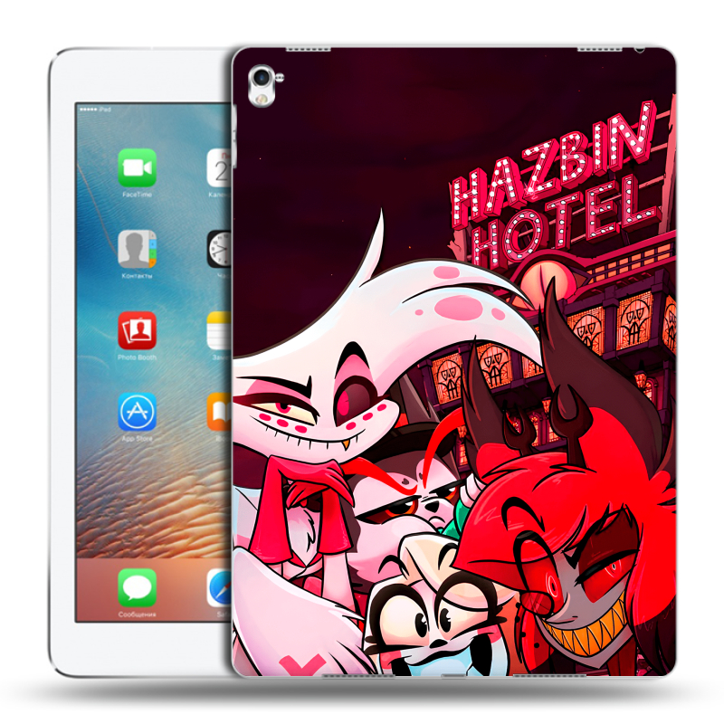 Силиконовый чехол на Ipad Pro 9.7 с принтом Hazbin Hotel Отель Хазбин Силиконовый чехол на Ipad Pro 9.7 с принтом Hazbin Hotel Отель Хазбин