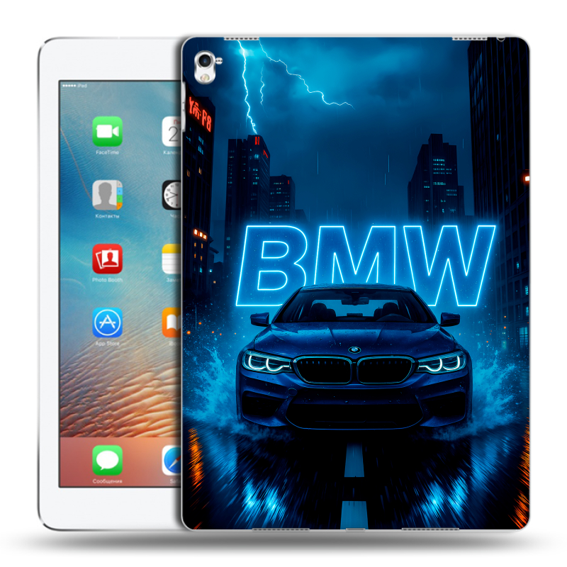 Пластиковый чехол на Ipad Pro 9.7 с принтом BMW БМВ Пластиковый чехол на Ipad Pro 9.7 с принтом BMW БМВ