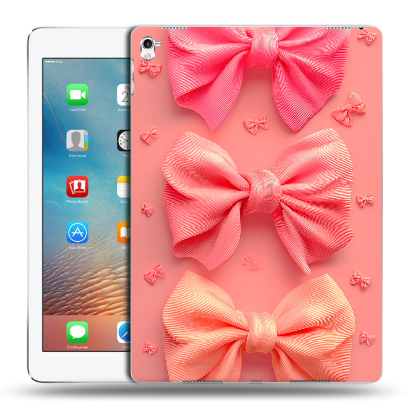 Силиконовый чехол на Ipad Pro 9.7 с принтом Розовые бантики Силиконовый чехол на Ipad Pro 9.7 с принтом Розовые бантики