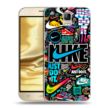 Пластиковый чехол на Umi Rome с принтом найк nike черный