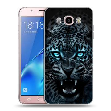 Силиконовый чехол на Samsung Galaxy J5 (2016) с принтом Темный леопард