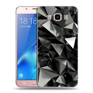 Силиконовый чехол на Samsung Galaxy J5 (2016) с принтом Черные кристаллы Силиконовый чехол на Samsung Galaxy J5 (2016) с принтом Черные кристаллы