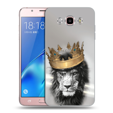 Силиконовый чехол на Samsung Galaxy J5 (2016) с принтом Лев с короной