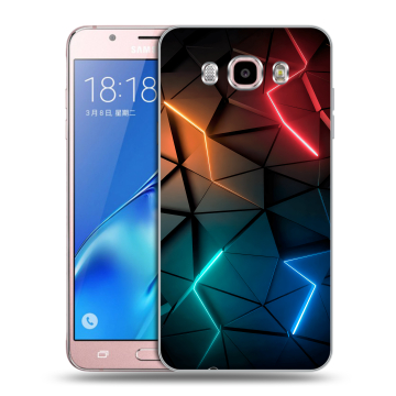 Силиконовый чехол на Samsung Galaxy J5 (2016) с принтом Абстракция неон