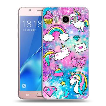Силиконовый чехол на Samsung Galaxy J5 (2016) с принтом Единороги Силиконовый чехол на Samsung Galaxy J5 (2016) с принтом Единороги