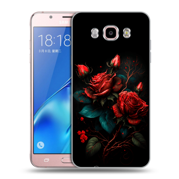 Силиконовый чехол на Samsung Galaxy J5 (2016) с принтом Розы красные Силиконовый чехол на Samsung Galaxy J5 (2016) с принтом Розы красные