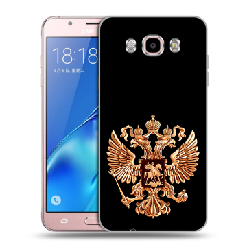 Силиконовый чехол на Samsung Galaxy J5 (2016) с принтом Герб России золотой Силиконовый чехол на Samsung Galaxy J5 (2016) с принтом Герб России золотой