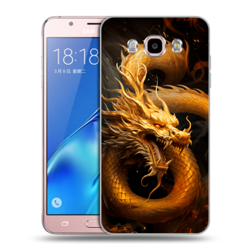 Силиконовый чехол на Samsung Galaxy J5 (2016) с принтом Золотой дракон Силиконовый чехол на Samsung Galaxy J5 (2016) с принтом Золотой дракон