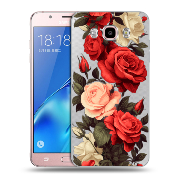 Силиконовый чехол на Samsung Galaxy J5 (2016) с принтом Розы Силиконовый чехол на Samsung Galaxy J5 (2016) с принтом Розы