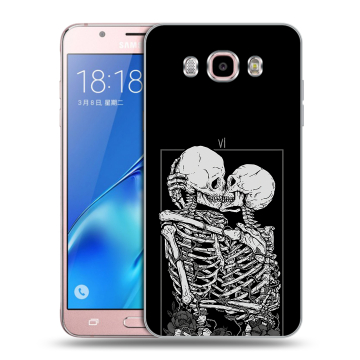 Силиконовый чехол на Samsung Galaxy J5 (2016) с принтом Поцелуй скелетов Силиконовый чехол на Samsung Galaxy J5 (2016) с принтом Поцелуй скелетов