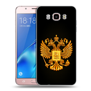 Силиконовый чехол на Samsung Galaxy J5 (2016) с принтом Герб России желтый Силиконовый чехол на Samsung Galaxy J5 (2016) с принтом Герб России желтый