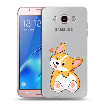 Силиконовый чехол на Samsung Galaxy J5 (2016) с принтом Корги Силиконовый чехол на Samsung Galaxy J5 (2016) с принтом Корги