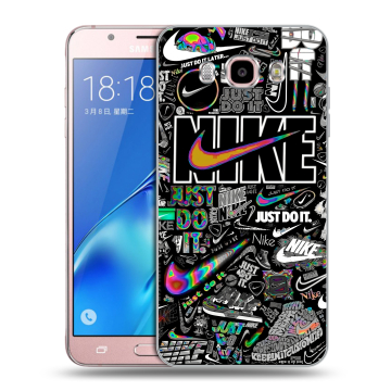 Силиконовый чехол на Samsung Galaxy J5 (2016) с принтом Найк Силиконовый чехол на Samsung Galaxy J5 (2016) с принтом Найк