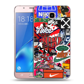 Силиконовый чехол на Samsung Galaxy J5 (2016) с принтом Найк Nike яркий Силиконовый чехол на Samsung Galaxy J5 (2016) с принтом Найк Nike яркий