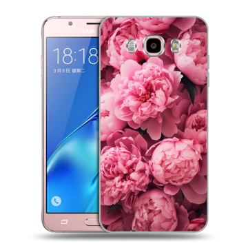Силиконовый чехол на Samsung Galaxy J5 (2016) с принтом цветы пионы Силиконовый чехол на Samsung Galaxy J5 (2016) с принтом цветы пионы