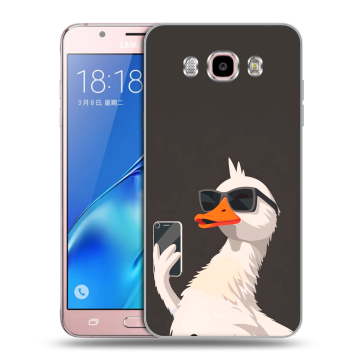 Силиконовый чехол на Samsung Galaxy J5 (2016) с принтом утка в очках Силиконовый чехол на Samsung Galaxy J5 (2016) с принтом утка в очках