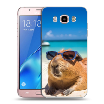 Силиконовый чехол на Samsung Galaxy J5 (2016) с принтом Капибара Силиконовый чехол на Samsung Galaxy J5 (2016) с принтом Капибара