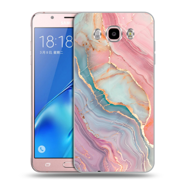 Силиконовый чехол на Samsung Galaxy J5 (2016) с принтом розовый мрамор Силиконовый чехол на Samsung Galaxy J5 (2016) с принтом розовый мрамор