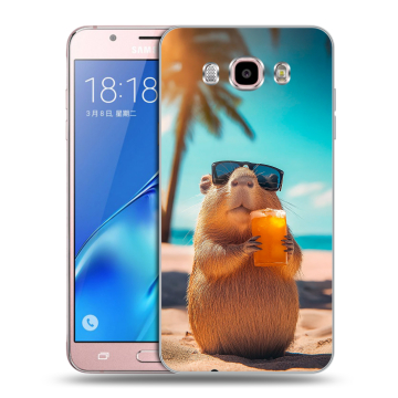 Силиконовый чехол на Samsung Galaxy J5 (2016) с принтом Капибара Силиконовый чехол на Samsung Galaxy J5 (2016) с принтом Капибара
