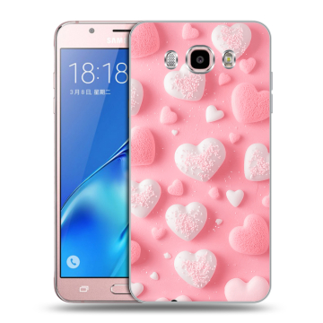 Силиконовый чехол на Samsung Galaxy J5 (2016) с принтом Сердечки Силиконовый чехол на Samsung Galaxy J5 (2016) с принтом Сердечки