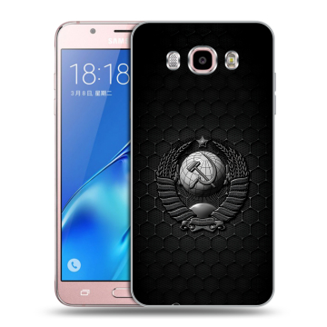 Силиконовый чехол на Samsung Galaxy J5 (2016) с принтом Герб Флаг СССР Силиконовый чехол на Samsung Galaxy J5 (2016) с принтом Герб Флаг СССР