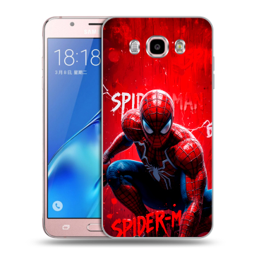 Силиконовый чехол на Samsung Galaxy J5 (2016) с принтом Spiderman Человек паук Силиконовый чехол на Samsung Galaxy J5 (2016) с принтом Spiderman Человек паук