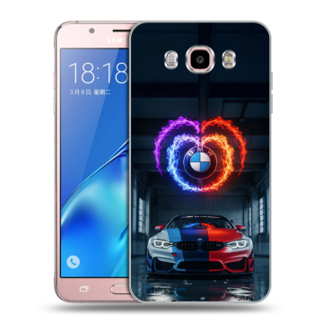 Силиконовый чехол на Samsung Galaxy J5 (2016) с принтом BMW БМВ Силиконовый чехол на Samsung Galaxy J5 (2016) с принтом BMW БМВ