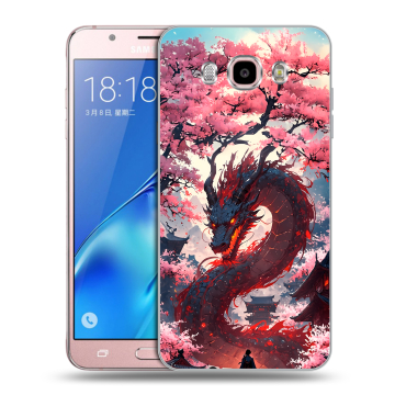Силиконовый чехол на Samsung Galaxy J5 (2016) с принтом Дракон Японский Силиконовый чехол на Samsung Galaxy J5 (2016) с принтом Дракон Японский