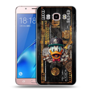 Силиконовый чехол на Samsung Galaxy J5 (2016) с принтом Дональд Дак Доллар Силиконовый чехол на Samsung Galaxy J5 (2016) с принтом Дональд Дак Доллар