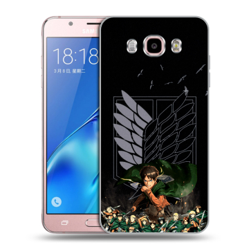 Силиконовый чехол на Samsung Galaxy J5 (2016) с принтом Атака титанов Силиконовый чехол на Samsung Galaxy J5 (2016) с принтом Атака титанов