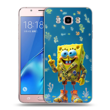 Силиконовый чехол на Samsung Galaxy J5 (2016) с принтом Спанч боб Спанчбоб Силиконовый чехол на Samsung Galaxy J5 (2016) с принтом Спанч боб Спанчбоб