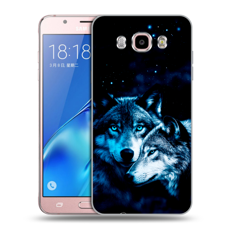 Силиконовый противоударный чехол на Samsung Galaxy J5 (2016) с принтом Волки Силиконовый противоударный чехол на Samsung Galaxy J5 (2016) с принтом Волки