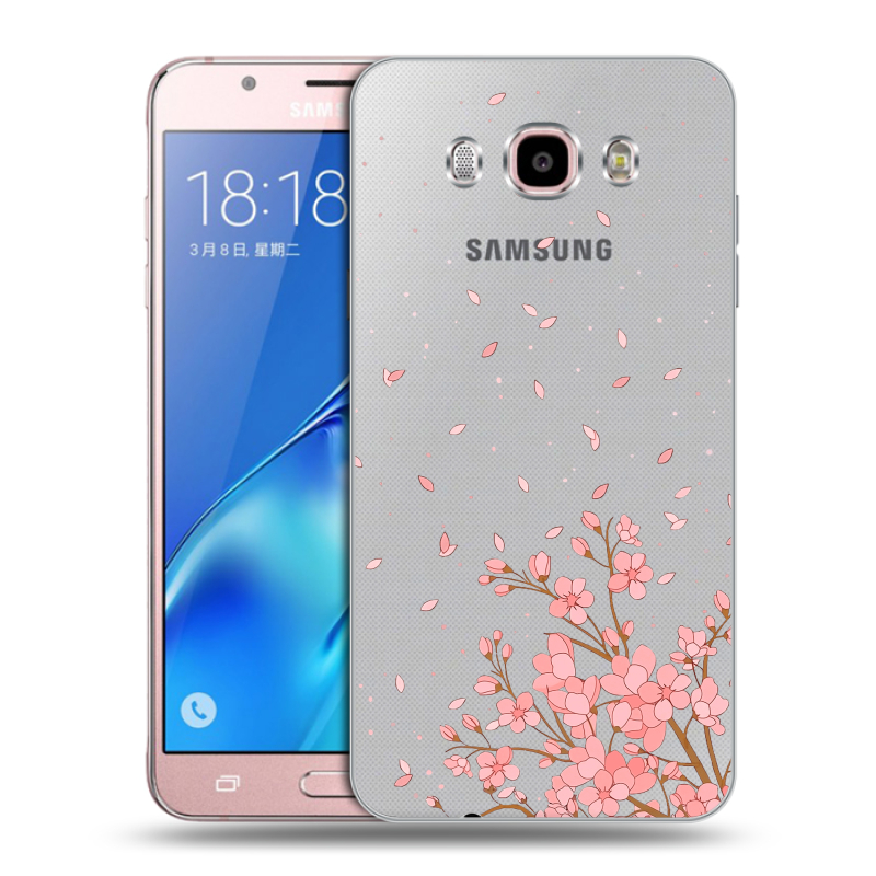 Силиконовый чехол на Samsung Galaxy J5 (2016) с принтом Ветка сакуры Силиконовый чехол на Samsung Galaxy J5 (2016) с принтом Ветка сакуры