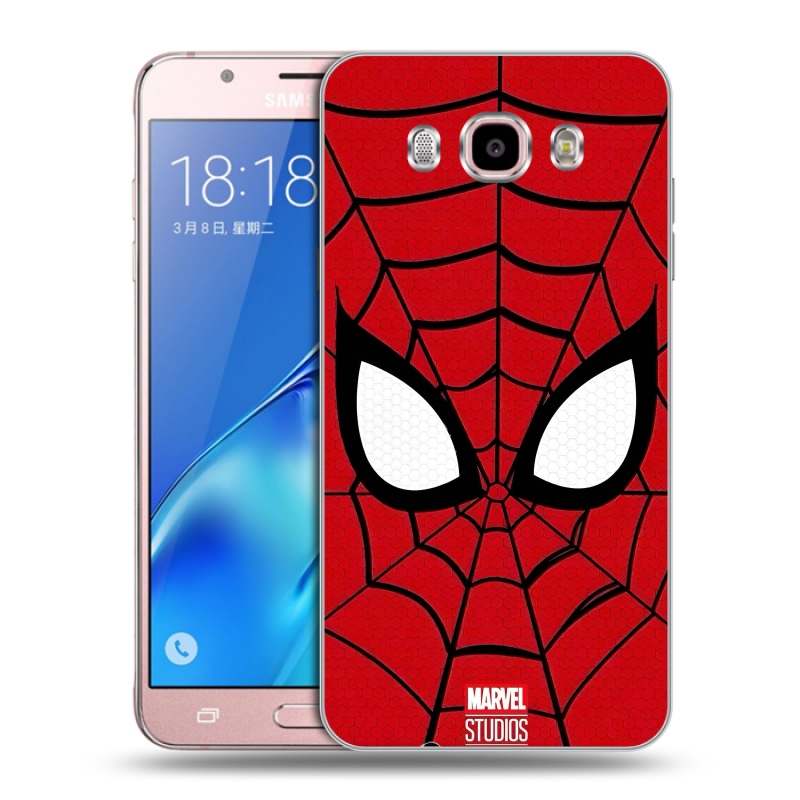 Силиконовый противоударный чехол на Samsung Galaxy J5 (2016) с принтом человек паук spiderman Силиконовый противоударный чехол на Samsung Galaxy J5 (2016) с принтом человек паук spiderman