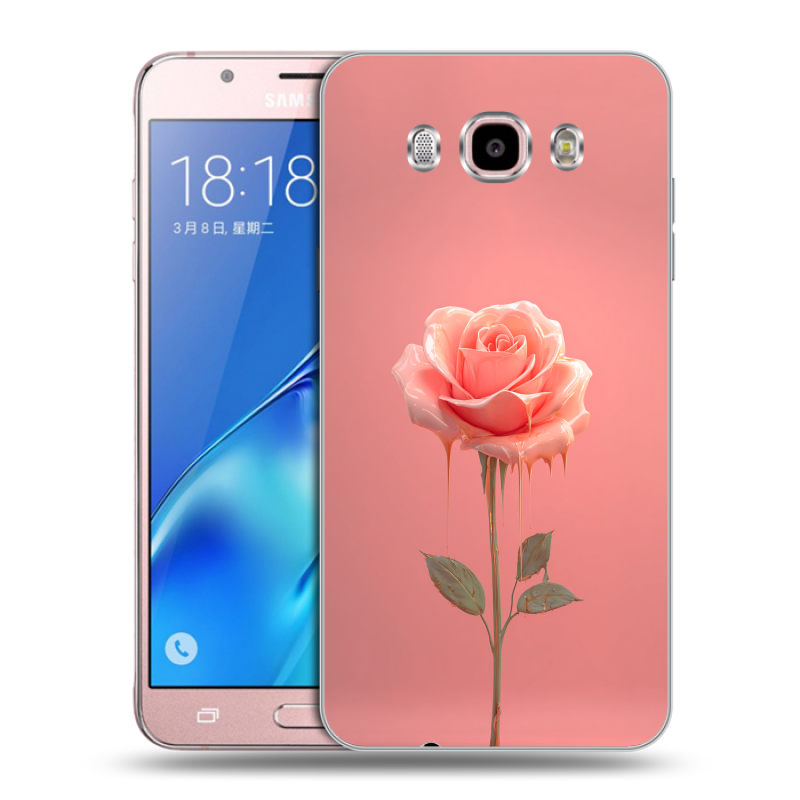 Силиконовый чехол на Samsung Galaxy J5 (2016) с принтом Розовая роза Силиконовый чехол на Samsung Galaxy J5 (2016) с принтом Розовая роза