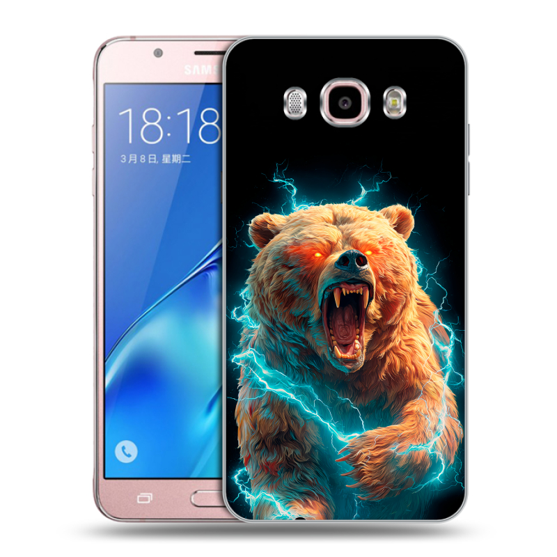 Силиконовый противоударный чехол на Samsung Galaxy J5 (2016) с принтом Медведь Силиконовый противоударный чехол на Samsung Galaxy J5 (2016) с принтом Медведь