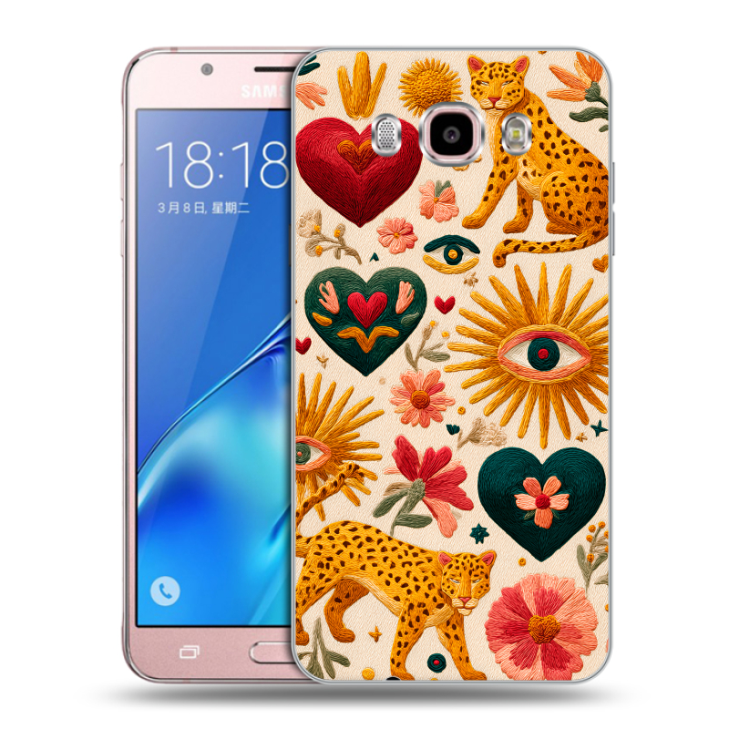 Силиконовый противоударный чехол на Samsung Galaxy J5 (2016) с принтом Модный принт Силиконовый противоударный чехол на Samsung Galaxy J5 (2016) с принтом Модный принт